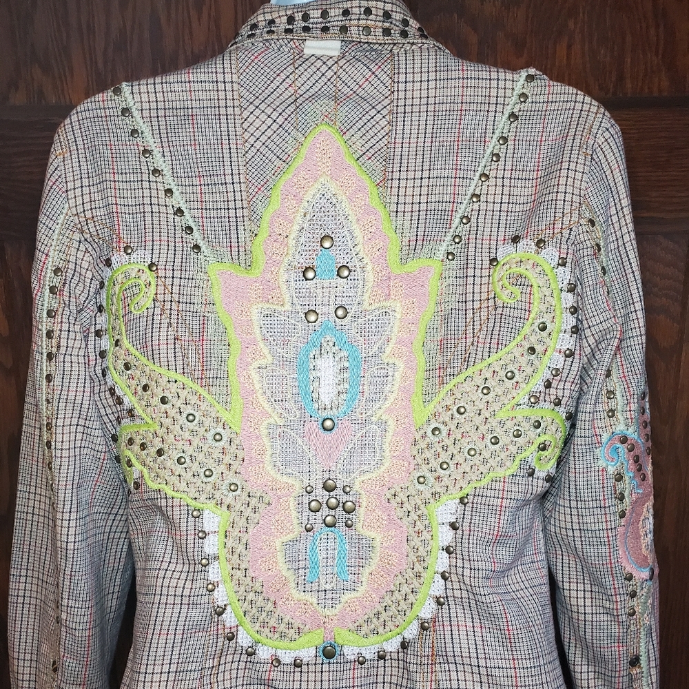 Biya 2.10.10.5 Johnny Was Stud Embroidered Jacket